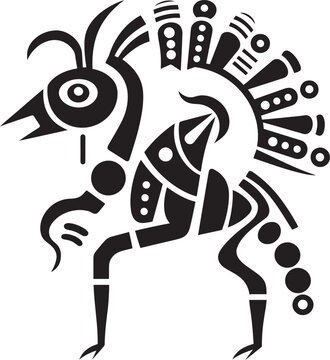 Kokopellis Legacy Black Logo Design of Tribal Art Icon Southwest Solos Vector Kokopelli Emblem in Black