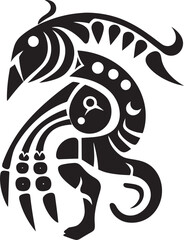 Kokopellis Rhythm Tribal Art Vector Logo in Black Desert Dreamer Black Kokopelli Emblem Design