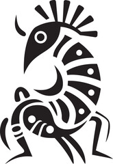 Kokopellis Journey Tribal Art Black Logo Design Icon Spirit of the Mesa Vector Kokopelli Emblem in Black