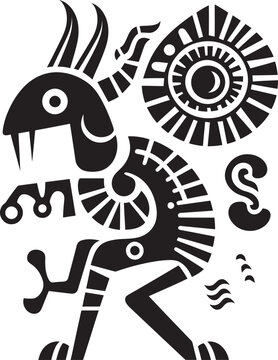 Desert Dances Vector Kokopelli Emblem in Black Kokopelli Echoes Hand Drawn Symbol of Kokopelli in Black
