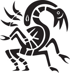 Kokopellis Harmony Black Logo Design of Tribal Art Icon Rhythms of the Desert Vector Kokopelli Emblem in Black