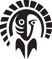 Desert Flute Hand Drawn Kokopelli Symbol in Vector Black Southwest Whispers Black Logo Design of Kokopelli Icon