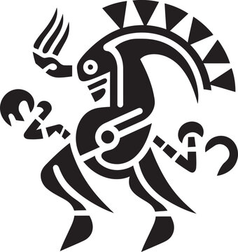 Kokopelli Rhythms Hand Drawn Symbol of Tribal Art in Black Vector Desert Dreams Black Logo Design of Kokopelli Icon