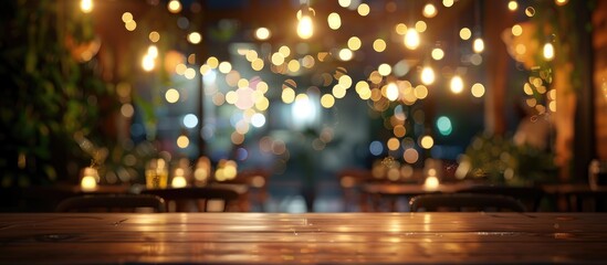 Restaurant Background with Blurred Bokeh Effect