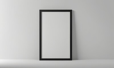 A classic black frame against a white wall exudes elegance. The image represents the timeless appeal of monochromatic design.