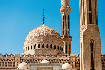 El Mustafa Mosque in the city of Sharm El Sheikh. Egypt - obrazy, fototapety, plakaty