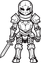 Deaths Warrior Skeleton Knight Logo Design in Black Vector Dark Paladin Skeleton Knight Icon in Black Vector