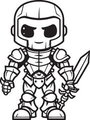 Deaths Warrior Skeleton Knight Logo Design in Black Vector Haunted Sentinel Skeleton Knight Icon in Black Vector