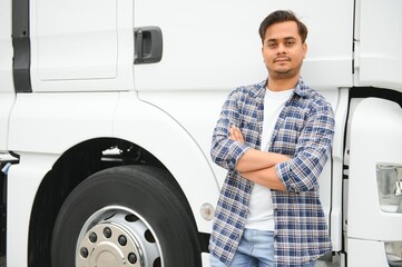 Portrait of a indian truck driver