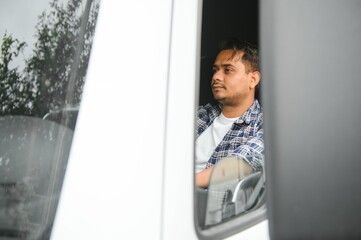 Portrait of a indian truck driver