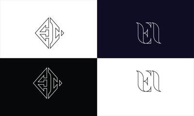 EI, IE,E , I, Abstract Letters Logo monogram