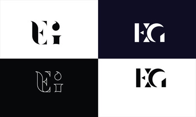 EG, GE, E, G, Abstract Letters Logo Monogram