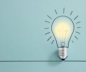  light bulb, concept of new creative idea