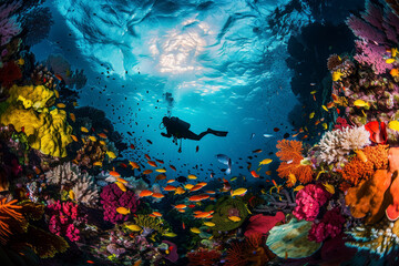 Fototapeta na wymiar Underwater Coral Reef Diversity