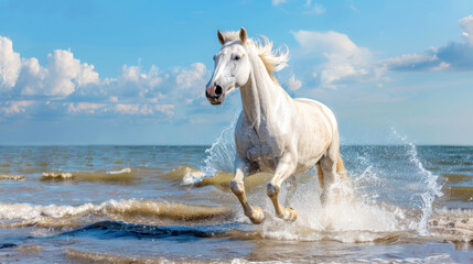 Obraz na płótnie Canvas horse on the beach 