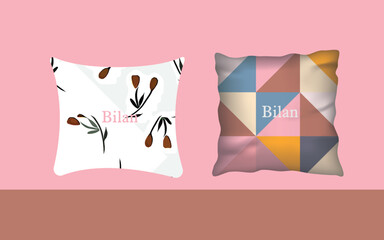 Seamless Leaves Pattern with Pillow Realistic