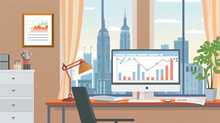 Financial Horizons: Investment Analytics Overlooking the City