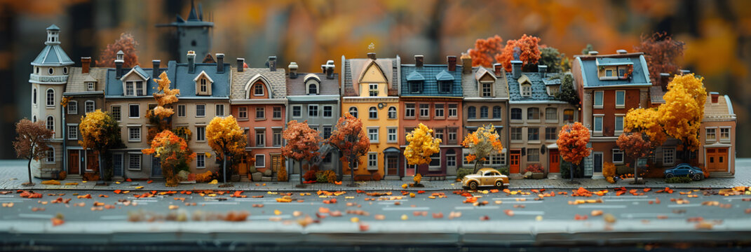 A miniature city model ,
Most Amazing HD 8K wallpaper Stock Photographic Image
