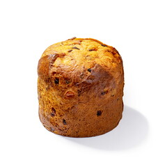 Classic Panettone on White Background