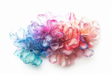 Obraz premium pink and blue hyacinth mixed up and isolated on white background