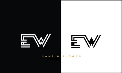 EW, WE, E, W, Abstract Letters Logo Monogram