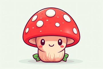Obraz na płótnie Canvas a cartoon of a mushroom