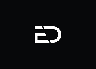 ED  Monogram Letter  Logo Design vector template