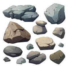2D stone vector