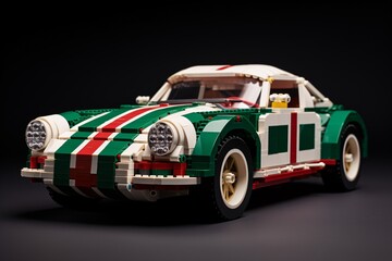 a toy car made of legos