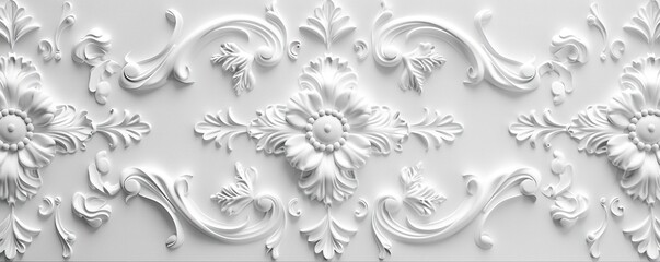 White Stucco Pattern Background.