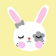 easter bunny illustration card