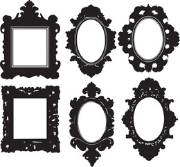 Set frames. Hand drawn vector illustration	