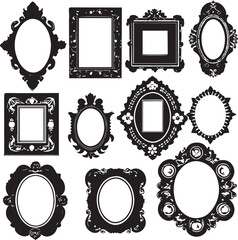 Set frames. Hand drawn vector illustration	