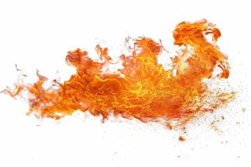 Fire flames isolated on white background