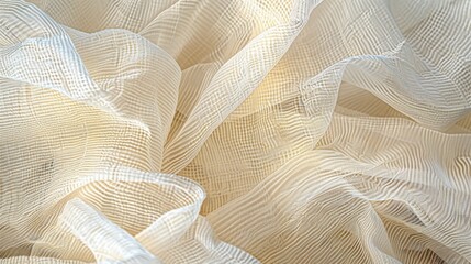 a close up view of a white fabric with wavy lines on the bottom of the fabric and the bottom of the fabric on the bottom of the fabric.