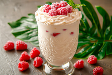 Summer cocktails by the pool. Sunny day, splashes, tropical fruits
