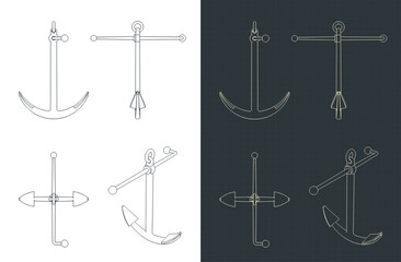 Kedge anchor blueprints
