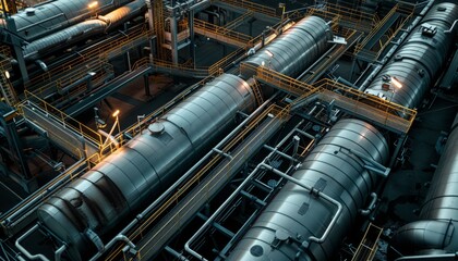 oil and gas industry in powerful processing effect, chemical plant