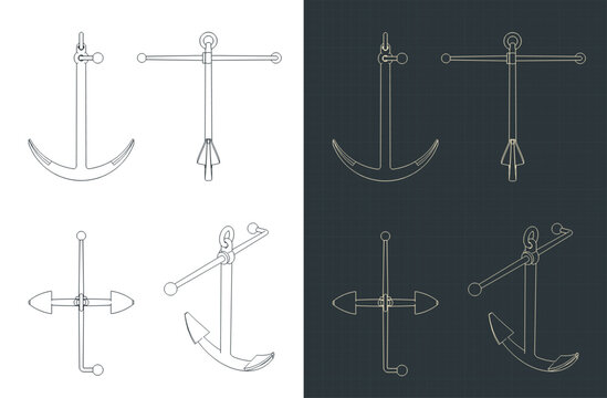 Kedge anchor blueprints