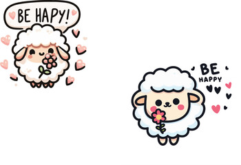 cartoon sheep stickers