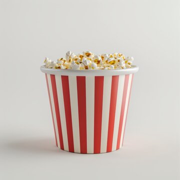 popcorn bucket on white background