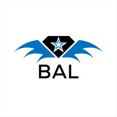 Fototapeta premium BAL letter logo. technology icon blue image on white background. BAL Monogram logo design for entrepreneur and business. BAL best icon. 