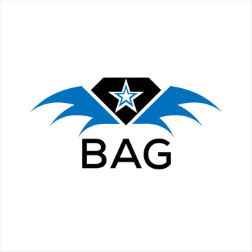 BAG letter logo. technology icon blue image on white background. BAG Monogram logo design for entrepreneur and business. BAG best icon.	
