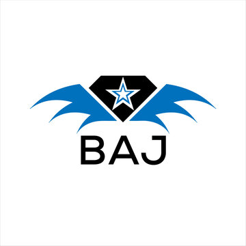 BAJ letter logo. technology icon blue image on white background. BAJ Monogram logo design for entrepreneur and business. BAJ best icon.	
