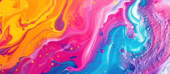 A detailed close up of a vibrant painting featuring shades of purple, pink, and magenta on a white...