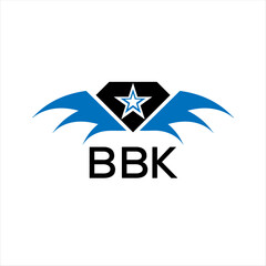 BBK letter logo. technology icon blue image on white background. BBK Monogram logo design for entrepreneur and business. BBK best icon.	
