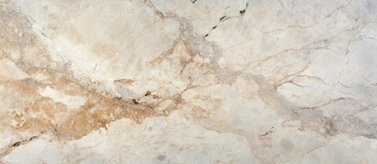 Fototapeta premium A detailed shot showcasing the intricate patterns of white and brown marble, resembling a blend of liquid beige and rocky soil, perfect for flooring design