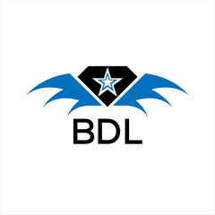 BDL letter logo. technology icon blue image on white background. BDL Monogram logo design for entrepreneur and business. BDL best icon.	
