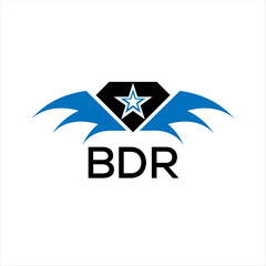 BDR letter logo. technology icon blue image on white background. BDR Monogram logo design for entrepreneur and business. BDR best icon.	
