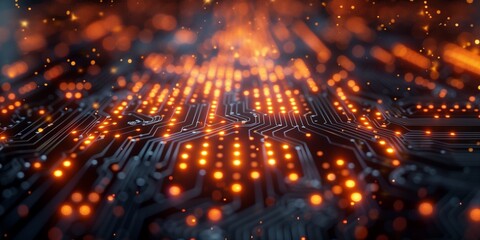 Modern Digital background. Modern technologies. Artificial Intelligence. High quality photo. Generated by AI